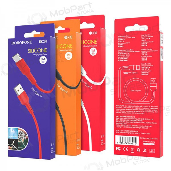 USB καλώδιο Borofone BX30 Type-C 1.0m (άσπρο)