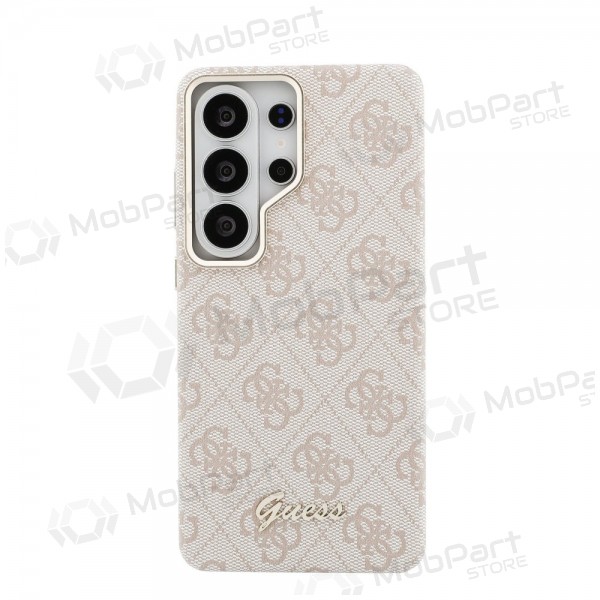 Θήκη Samsung Galaxy S26 Ultra - Guess PU 4G Script Metal Logo Magnetic (ροζ)