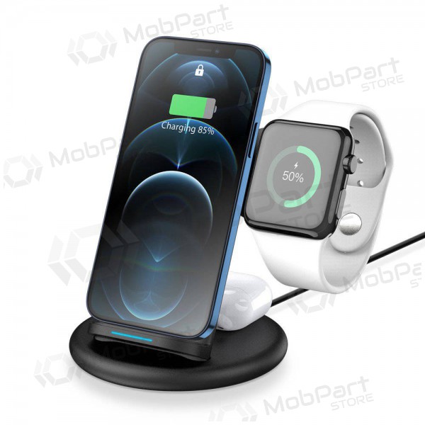 Φορτιστής ασύρματος Dux Ducis C7 3in1 Phone, Apple Watch, Airpods 15W (μαύρος)