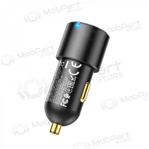 Φορτιστής αυτοκινήτου Hoco NZ6 45 W PD 2x USB-C + USB-A μαύρος