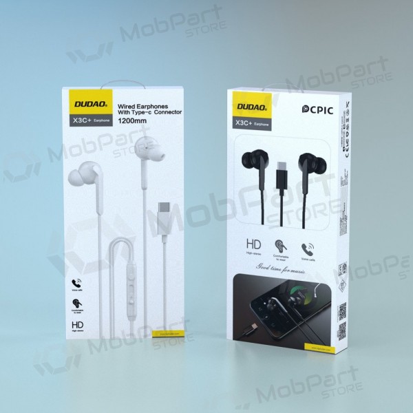 Ακουστικά USB-C Dudao X3C+ λευκά