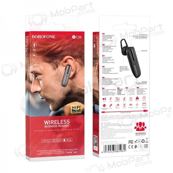 Ασύρματος handsfree ακουστικα Borofone BC36 μαύρος