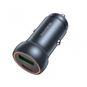 Φορτιστης αυτοκινητου Borofone BZ32A USB-C/USB-A 30W γκρί