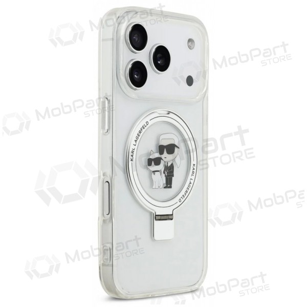 Θήκη Apple iPhone 17 Pro Max -Karl Lagerfeld Ringstand Karl and Choupette MagSafe- (διαφανής)