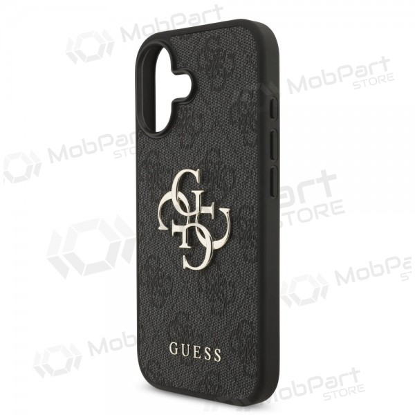 Θήκη Apple iPhone 17 - Guess PU 4G Metal Logo (γκρι)