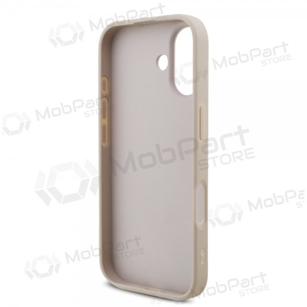 Θήκη Apple iPhone 17 - Guess PU 4G Metal Logo (ροζ)