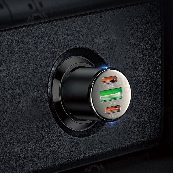 Φορτιστής αυτοκινήτου Hoco NZ6 45 W PD 2x USB-C + USB-A μαύρος