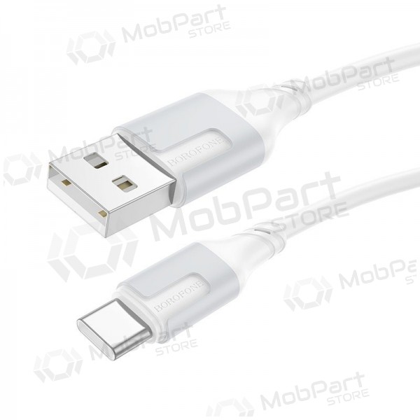 Καλώδιο USB-C Borofone BX101 USB-A σε USB-C 1 m λευκό