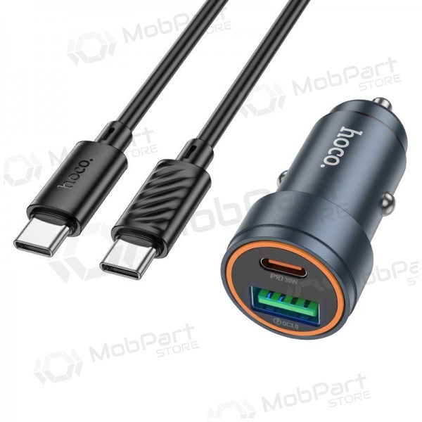 Φορτιστής αυτοκινήτου Hoco Z57A 30 W USB-C + USB-A με καλώδιο USB-C 1 m