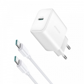 Φορτιστής Joyroom JR-TCF24 USB-C PD30W + USB-C to USB-C cable 1.0m άσπρο