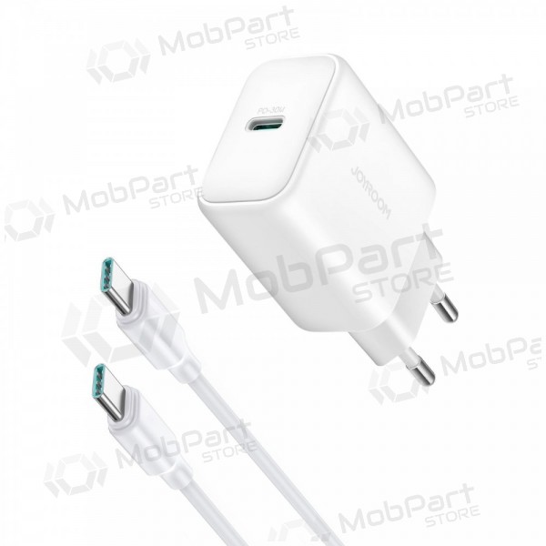 Φορτιστής Joyroom JR-TCF24 USB-C PD30W + USB-C to USB-C cable 1.0m άσπρο