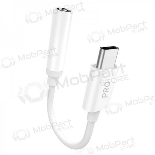 Προσαρμογέας ήχου Dudao L16CPro USB-C σε 3.5 mm λευκός