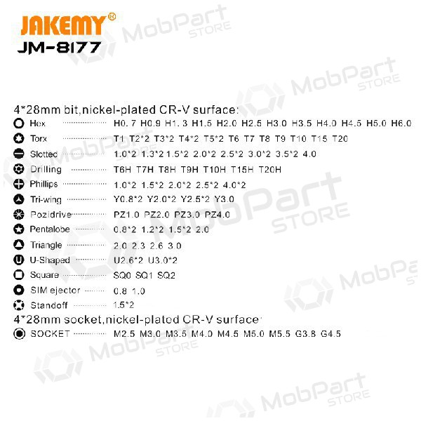 Κατσαβίδι (106 antgaliai) Jakemy JM-8177