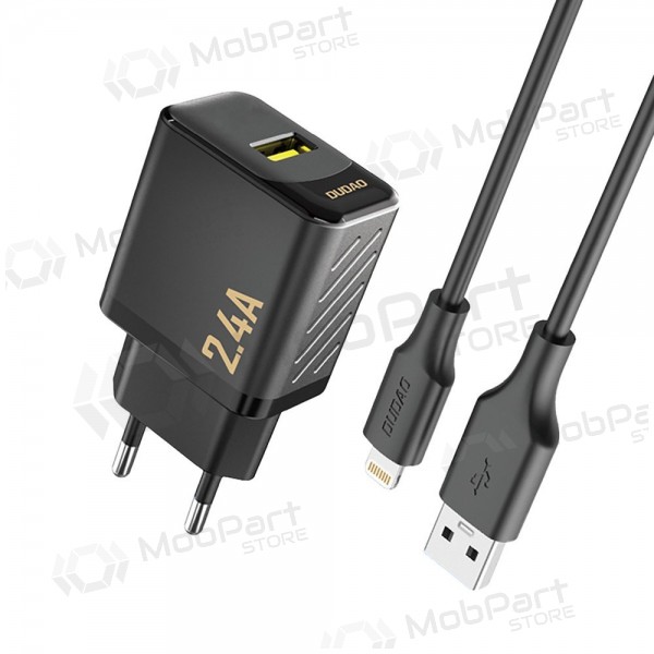 Φορτιστής τηλεφώνου Dudao A23L 12 W USB-A με καλώδιο USB-A σε Lightning 1 m μαύρο