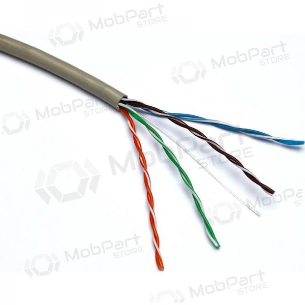 Καλώδιο δικτύου Excel 100-065 Cat5 U/UTP (PVC, ECA, γκρι, ρολό 305μ.)