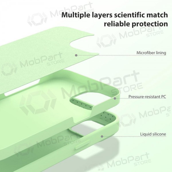 Θήκη Apple iPhone 14 - Nillkin Silicone (ανοιχτό πράσινο)