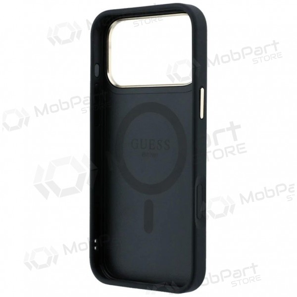 Θήκη Apple iPhone 18 Pro - Guess PU 4G Ring Stand MagSafe (μαύρο)