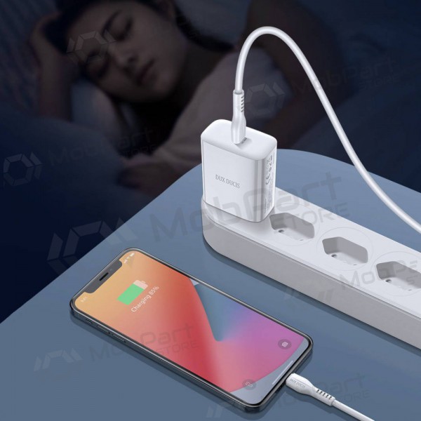 Φορτιστής Dux Ducis C60-PD 20W + Type-C-Lightning (άσπρο)