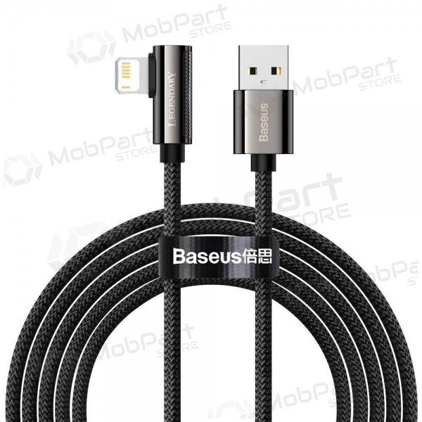 USB καλώδιο Baseus Legend Lightning 2.4A 2.0m (μαύρος) CALCS-A01