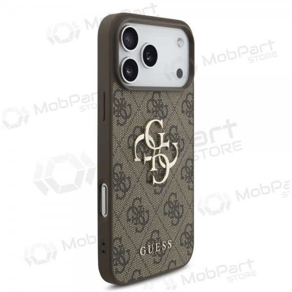 Θήκη Apple iPhone 17 Pro Max - Guess PU 4G Metal Logo (καφέ)