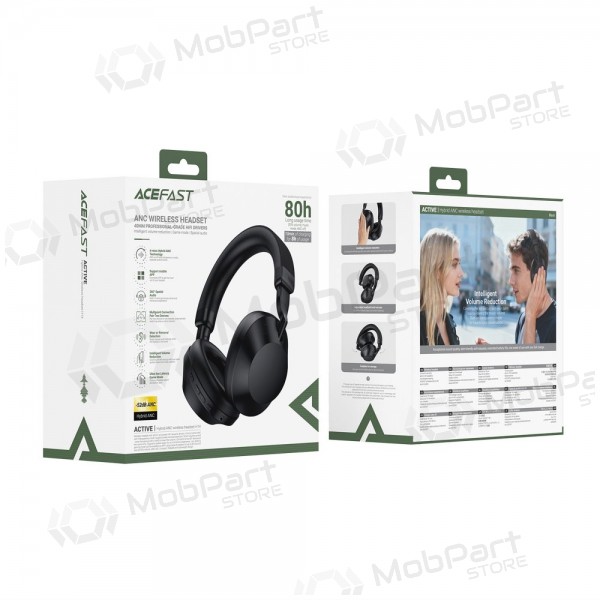 Ασύρματα ακουστικά με μικρόφωνο Acefast H14 Bluetooth USB-C μαύρα