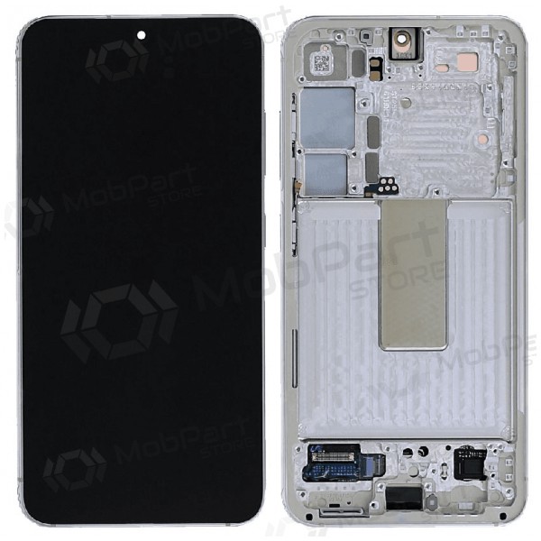 Samsung Galaxy S23 οθόνη (kreminė) (με πλαίσιο) (γνησια)