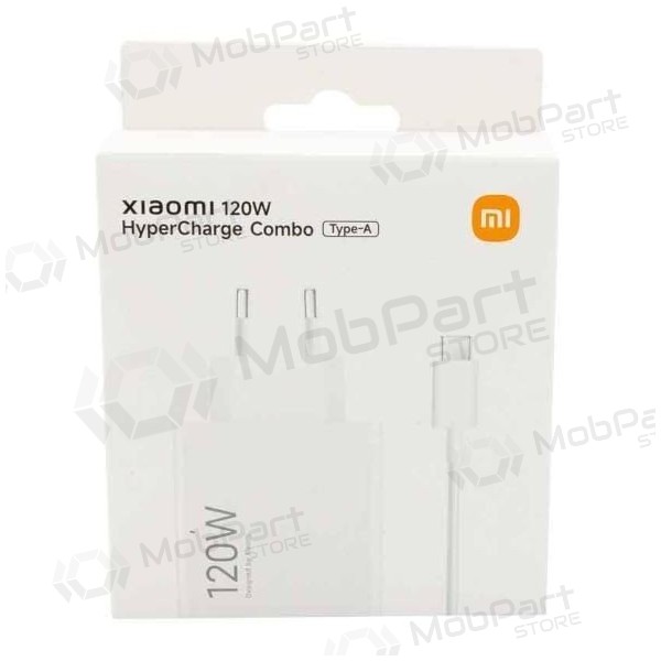 Αυθεντικός φορτιστής Xiaomi (BHR9462EU) 120W + καλώδιο type-C λευκό με συσκευασία.