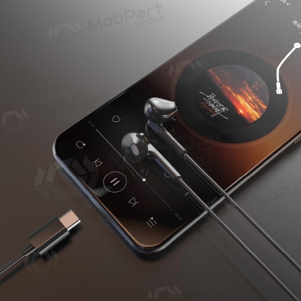 Ακουστικά USB-C Dudao X3C μαύρα