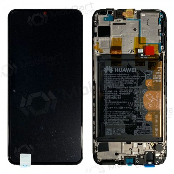 Οθόνη Huawei P Smart 2019 / P Smart Plus 2019 (μαύρη) (με πλαίσιο και μπαταρία) (service pack) (γνήσια)
