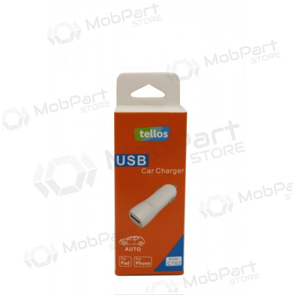 Φορτιστής automobilinis Tellos C102 USB (1A) (άσπρο)
