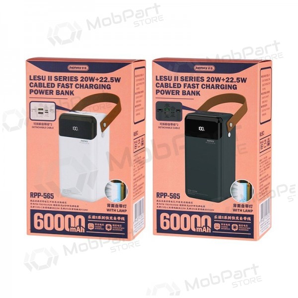 Εξωτερική μπαταρία Power Bank Remax RPP-565 22.5W 60000mAh γκρί