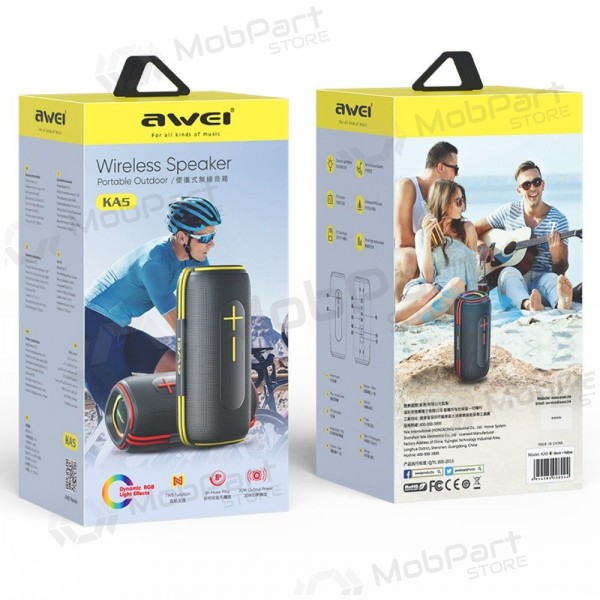 Bluetooth φορητό ηχείο Awei KA5 20W μαύρος