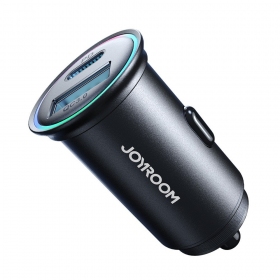 Φορτιστής automobilinis Joyroom JR-CCN04 USB-C/USB-A 60W μαύρος