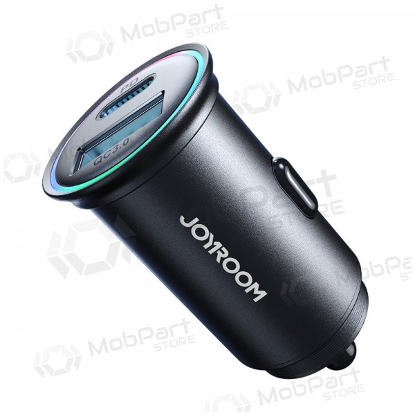Φορτιστής automobilinis Joyroom JR-CCN04 USB-C/USB-A 60W μαύρος