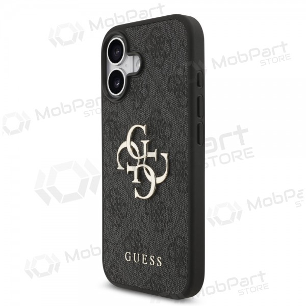 Θήκη Apple iPhone 17 - Guess PU 4G Metal Logo (γκρι)