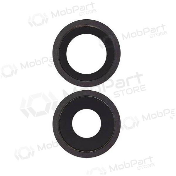 Apple iPhone 11 τζαμάκι κάμερας (2τεμ) (μαύρος) (με πλαίσιο)