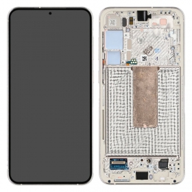 Samsung Galaxy S23+ οθόνη (kreminė) (με πλαίσιο) (γνησια)