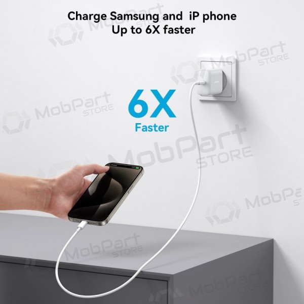 Φορτιστής Joyroom JR-TCF24 USB-C PD30W + USB-C to USB-C cable 1.0m άσπρο