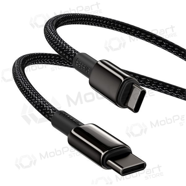 Καλώδιο USB Baseus Tungsten Gold Fast Data Type-C - Type-C 100W 1.0m (μαύρο) CATWJ-01