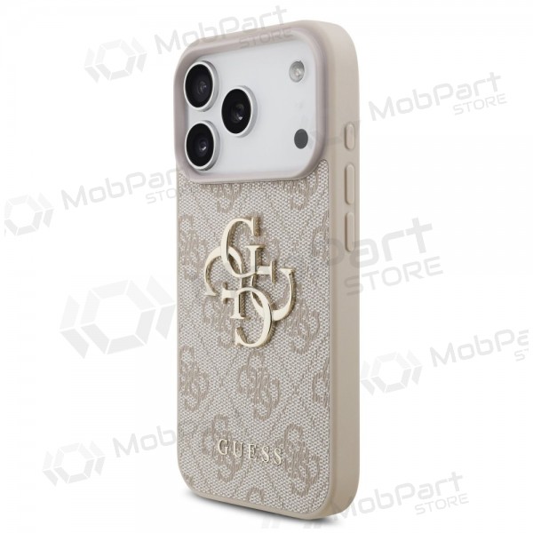 Θήκη Apple iPhone 17 Pro - Guess PU 4G Metal Logo (ροζ)