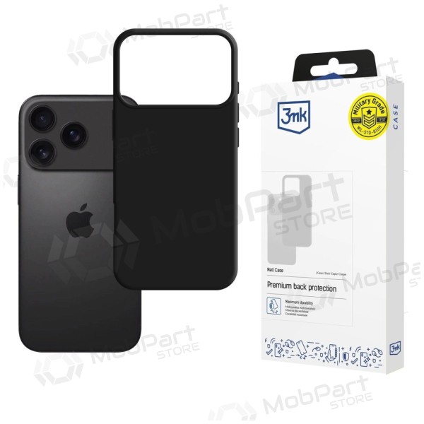 Θήκη Apple iPhone 17 Pro, 18 Pro - 3MK Matt Case (μαύρο)