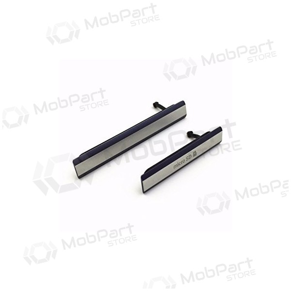 Sony Xperia Z2 D6502 / Xperia Z2 D6503 / Z2 D6543 microSD και microUSB-SIM πλευρικά καλύμματα (μαύρο)