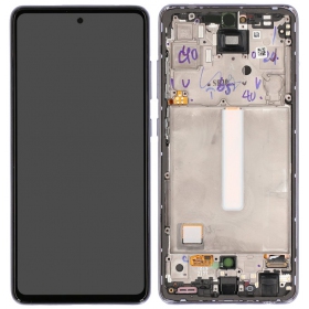 Samsung Galaxy A52 οθόνη (μοβ) (με πλαίσιο) (γνήσιο)