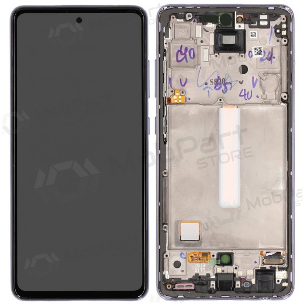 Samsung Galaxy A52 οθόνη (μοβ) (με πλαίσιο) (γνήσιο)