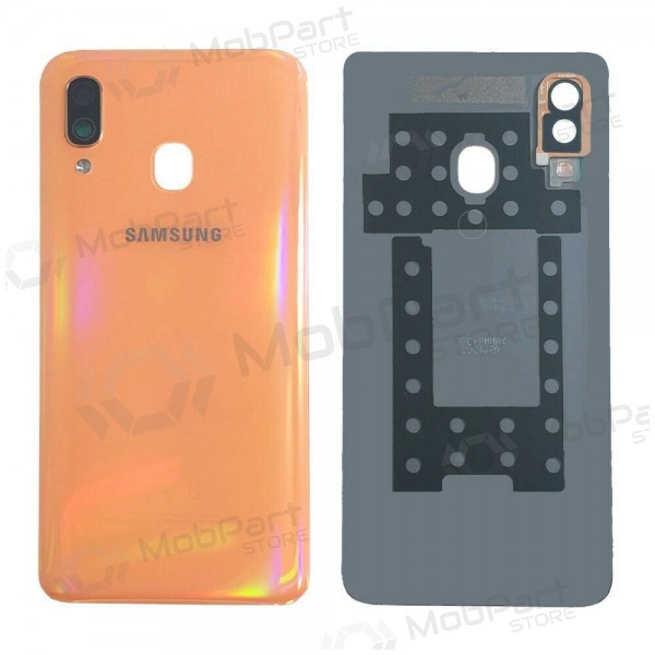 Samsung A405 Galaxy A40 2019 πίσω κάλυμμα μπαταρίας  (Coral Orange) (μεταχειρισμένος grade B, γνησια)