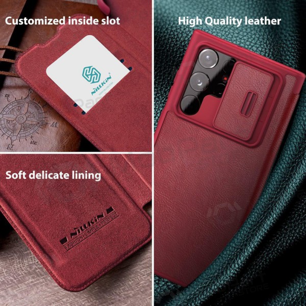 Θήκη Samsung Galaxy S23 FE - Nillkin Leather (κόκκινη)