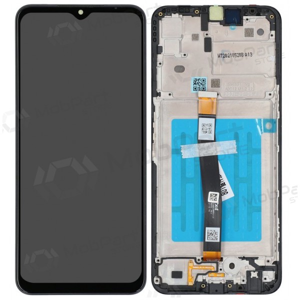 Ekranas Samsung A226 A22 5G su lietimui jautriu stikliuku και rėmeliu Black γνησια