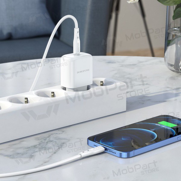 Φορτιστής Borofone BN3 Type-C QC 3.0, PD 2.0 20W (άσπρο)