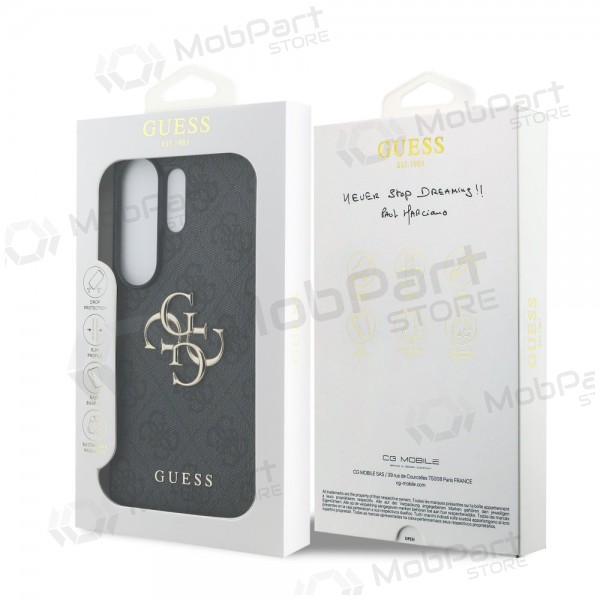 Θήκη Samsung Galaxy S26 Ultra - Guess PU 4G Metal Logo (γκρι)