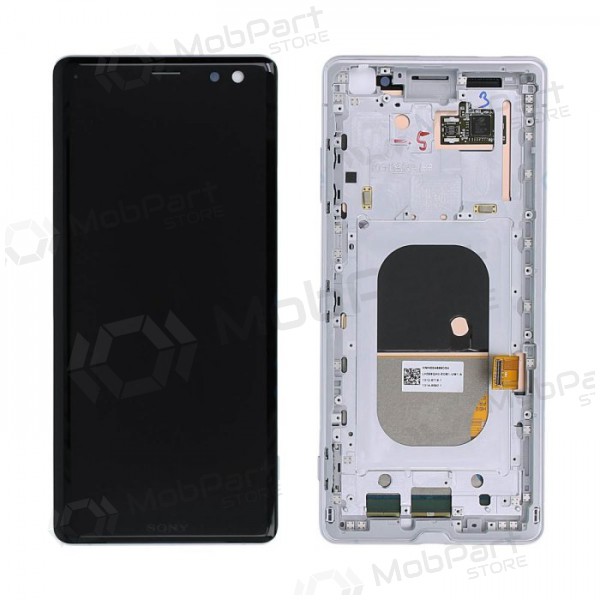 Sony Xperia XZ3 H8416 / H9436 οθόνη (άσπρο) (με πλαίσιο) (μεταχειρισμένος grade B, γνησια)